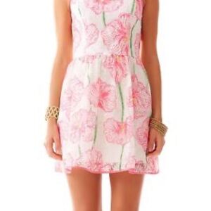 Lilly Pulitzer Darcelle Clover Cup Pink Floral Mini Dress Da